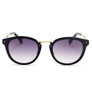 Fashion gradient sunglasses for men and women with chic black frames and trendy metal details.