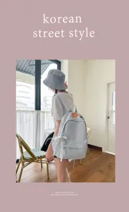 Japanischer Harajuku Stil süßer bestickter Blumen großer Kapazität Schulrucksack