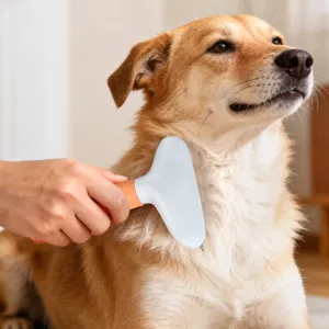 Professional pet deshedding comb dual sided rake brush for dogs cats undercoat removal tool