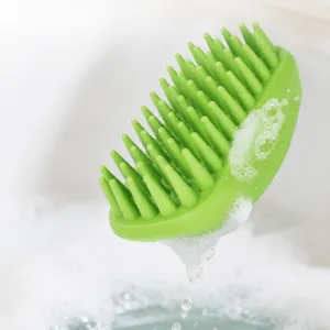 Spazzola da Massaggio per Bagno per Animali Domestici Morbido TPR Silicone Cane Gatto Spazzola per Toelettatura Strumento di Pulizia