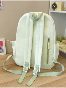 Minzgrüner Rucksack Schulranzen japanischer Harajuku Stil Freizeit Daypack für Teenager.