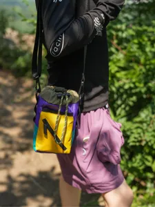 Outdoor Farbblock Umhängetasche Handy, leichte lässige Wander Schultertasche für den Alltag.