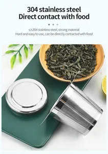 Passoire à thé en acier inoxydable avec couvercle pour théière tasse filtre à thé.