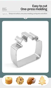 Stainless steel Hanukkah cookie cutter set for DIY baking pastry and cake mold tools.