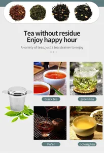 Stainless steel tea strainer mesh fine filter for loose leaf tea daily brewing scenarios