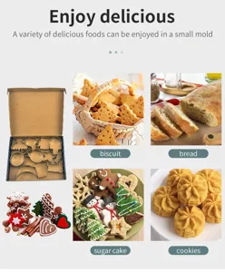 12-piece stainless steel cookie molds set, perfect for DIY baking biscuits and bread cakes.