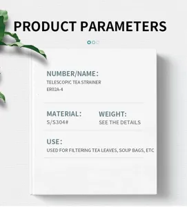 Colador de té telescópico de acero inoxidable, filtro de té de hojas para uso en cocina doméstica.