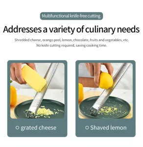 Edelstahl Zitronenreibe und Käsereibe Küchenwerkzeug für schnelles und einfaches Kochen.