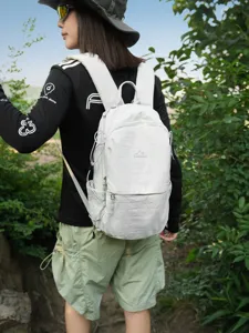 Sac à Dos en Nylon Mode Bloc de Couleur Exquis Sac d'Extérieur Escalade Cyclisme Cartable Étudiant Littéraire pour Femmes Hommes