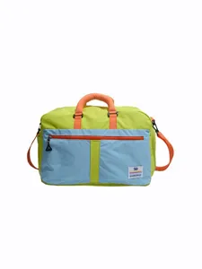 Large capacity color-block travel bag for outdoor hiking, cycling and casual use