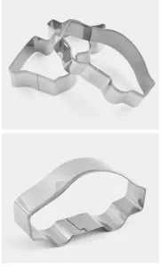 Set d'emporte-pièces en acier inox, formes de véhicules pour biscuits et pâtisserie.