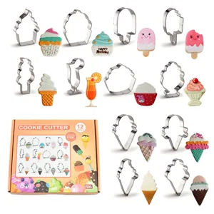 Edelstahl Plätzchenform Set Metall Keksform Backen Gebäck Werkzeuge Für Zuhause DIY Plätzchen Machen Party