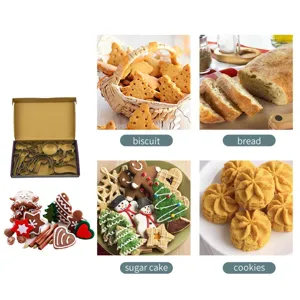 Set de emporte-pièces en acier inoxydable 12 pcs moule à biscuits pâtisserie DIY