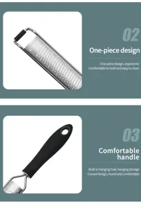 Edelstahl Käsereibe Schokolade Zitronenreibe Küchenhelfer mit ergonomischem Griff.