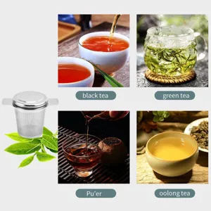 Infuseur à thé en acier inoxydable avec couvercle poignée filtre passoire théière