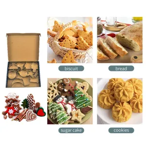 Roestvrijstalen koekjesvormen 12-delige set DIY bakgereedschap voor koekjes en taarten
