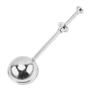 Colador de té de bola de acero inoxidable infusor tipo prensa para té práctico filtro