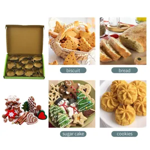 Set taglia biscotti in acciaio inox 12 pz stampi da forno fai da te con motivi frutta