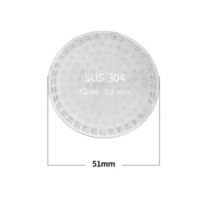 Edelstahl Kaffeepuck Sieb 51mm Filtergewebe für Espresso Siebträger und Kaffeekorb.
