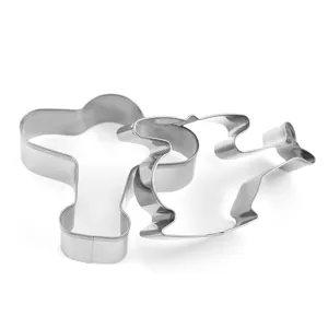 Stainless steel military cookie cutter set DIY baking mold for biscuits and pastries.