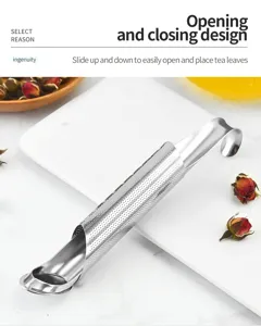 Roestvrijstalen thee-infuser buis zeef filter voor losse blad thee accessoires keuken