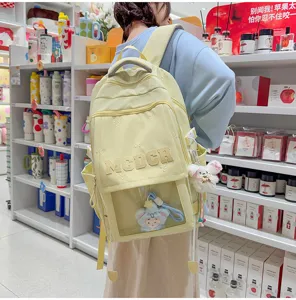 Gelber japanischer süßer Ita Bag Schulrucksack mit großer Kapazität für Schüler