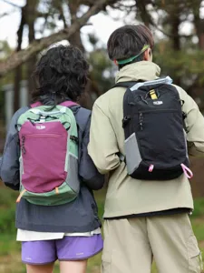 High quality outdoor nylon color contrast sports backpacks for travel and mountain hiking