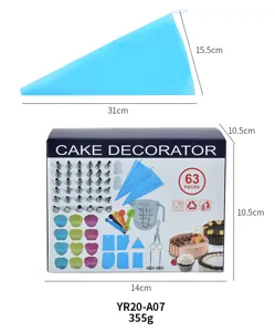 Kit de decoration de gateau 63 pcs poche a douille douilles d ustensiles de cuisson