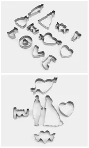 Lot de emporte-pièces en acier inoxydable Saint Valentin DIY moules à pâtisserie.