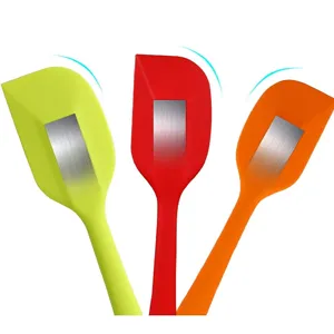 Spatules en silicone pour pâtisserie, raclette crème gâteau résistante chaleur, outils.