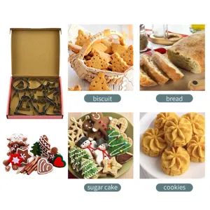Lot de 12 emporte-pieces en acier inoxydable pour biscuits et patisseries fait maison.