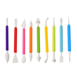 Juego de 9 herramientas para decorar pasteles de fondant boligrafos de escultura