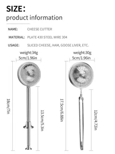 Coupe-fromage en acier inoxydable boule à thé outil de cuisine spécifications précises