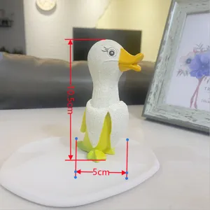 Cute funny banana duck resin figurine creative cartoon desktop ornament home decoration gift 10.5cm