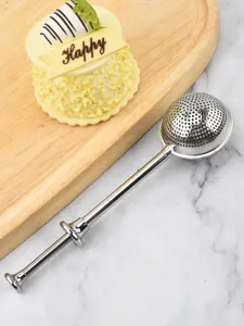 Stainless steel retractable flour sieve ball powder shaker baking kitchen seasoning tool