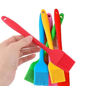 Silikon Oel Pinsel Set fuer Kueche Backen und BBQ, hitzebestaendige bunte Backpinsel.