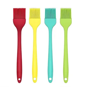 4er Set bunte Silikon Pinsel Küchenhelfer zum Backen Grillen Kochen Ölbürste hitzebeständig
