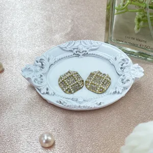 European retro resin jewelry display tray photography prop earring storage plate