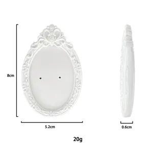 European vintage oval earring display board resin jewelry storage holder photography prop stand