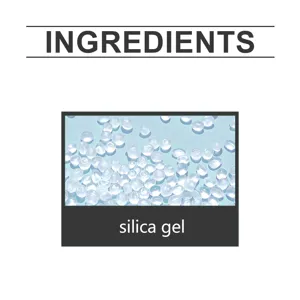 Vue detaillee du materiel de perles de gel de silice transparent pour protection humide.