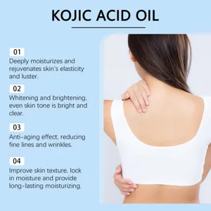 Detailed view of Kojic acid body oil for deep moisturizing, brightening and skin texture care.