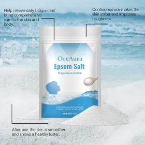 OceAura άλας μπάνιου με θειικό μαγνήσιο για απαλή επιδερμίδα, περιποίηση σώματος 30g