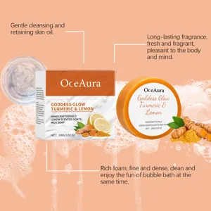 OceAura Turmeric Lemon Bath Soap Gentle Cleansing Skin Care 100G Natural Body Soap Bar