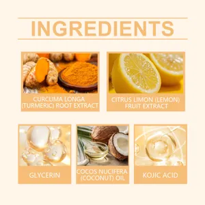 Image détaillée de savon naturel au curcuma et citron montrant les ingrédients clés.