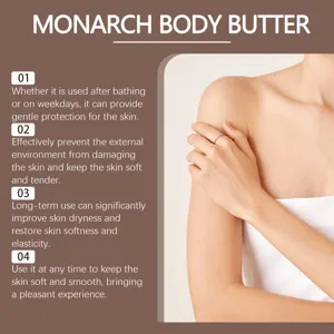 Body butter detail showcasing smooth skin care effect, moisturizing and gentle daily care.