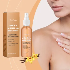 OceAura Silky Vanilla Body Spray 100ml hydrating nourishing body oil for skin care new style