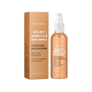 OceAura Silky Vanilla Body Spray 100ml Hydrating Nourishing Oil with Shea Butter