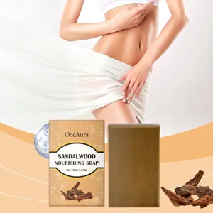 Savon nourrissant au bois de santal OceAura pour nettoyage en profondeur et soin.