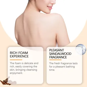 Vue detaillee du savon de sandal OceAura presentant une mousse riche et un parfum.