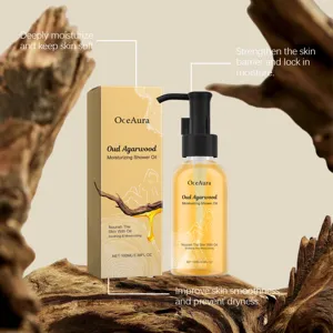 OceAura Oud Agarwood ενυδατικό λάδι ντους 100ml για απαλή και καθαρή επιδερμίδα.